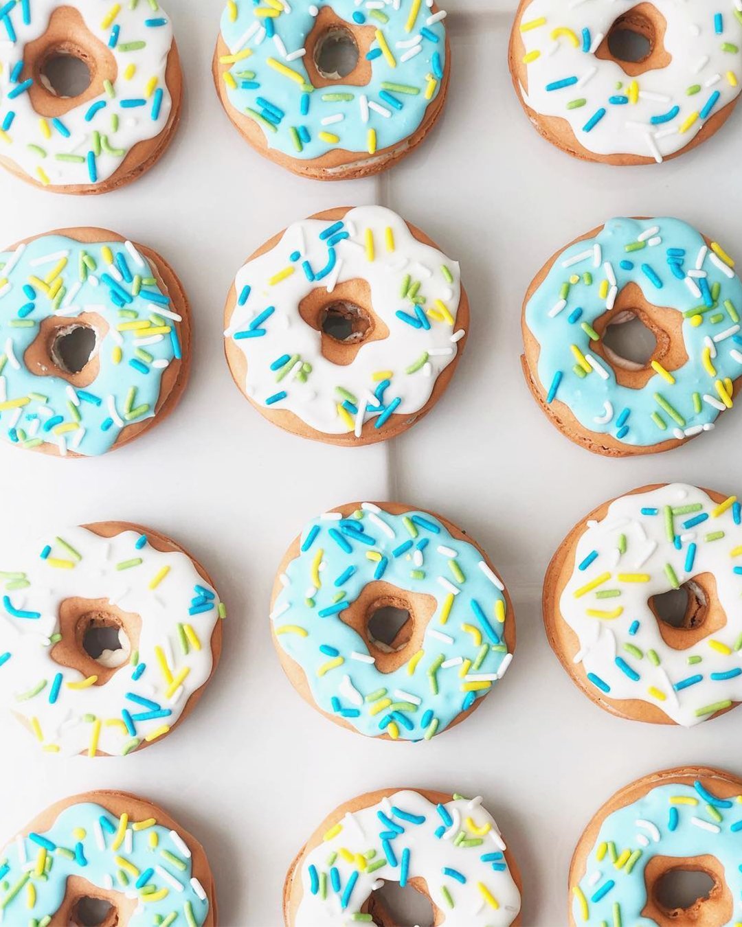 non traditional wedding dessert ideas colored blue donuts bright allthecrumbles