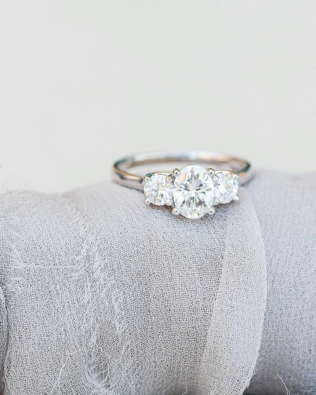 oval engagement rings classic three stones diamonds