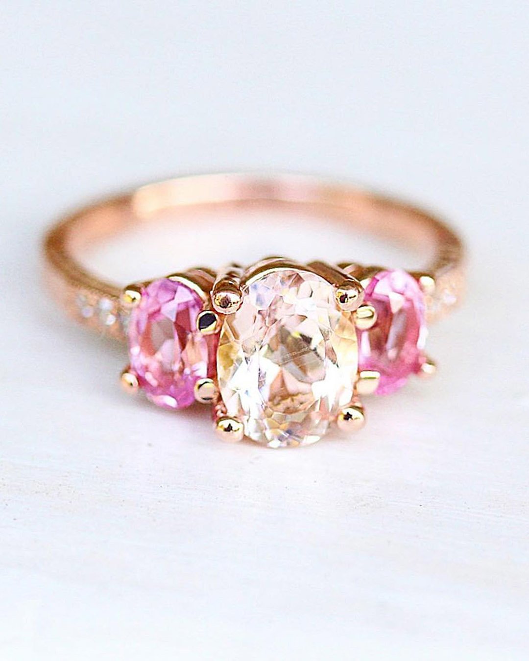 oval engagement rings three stones gemstones diamond