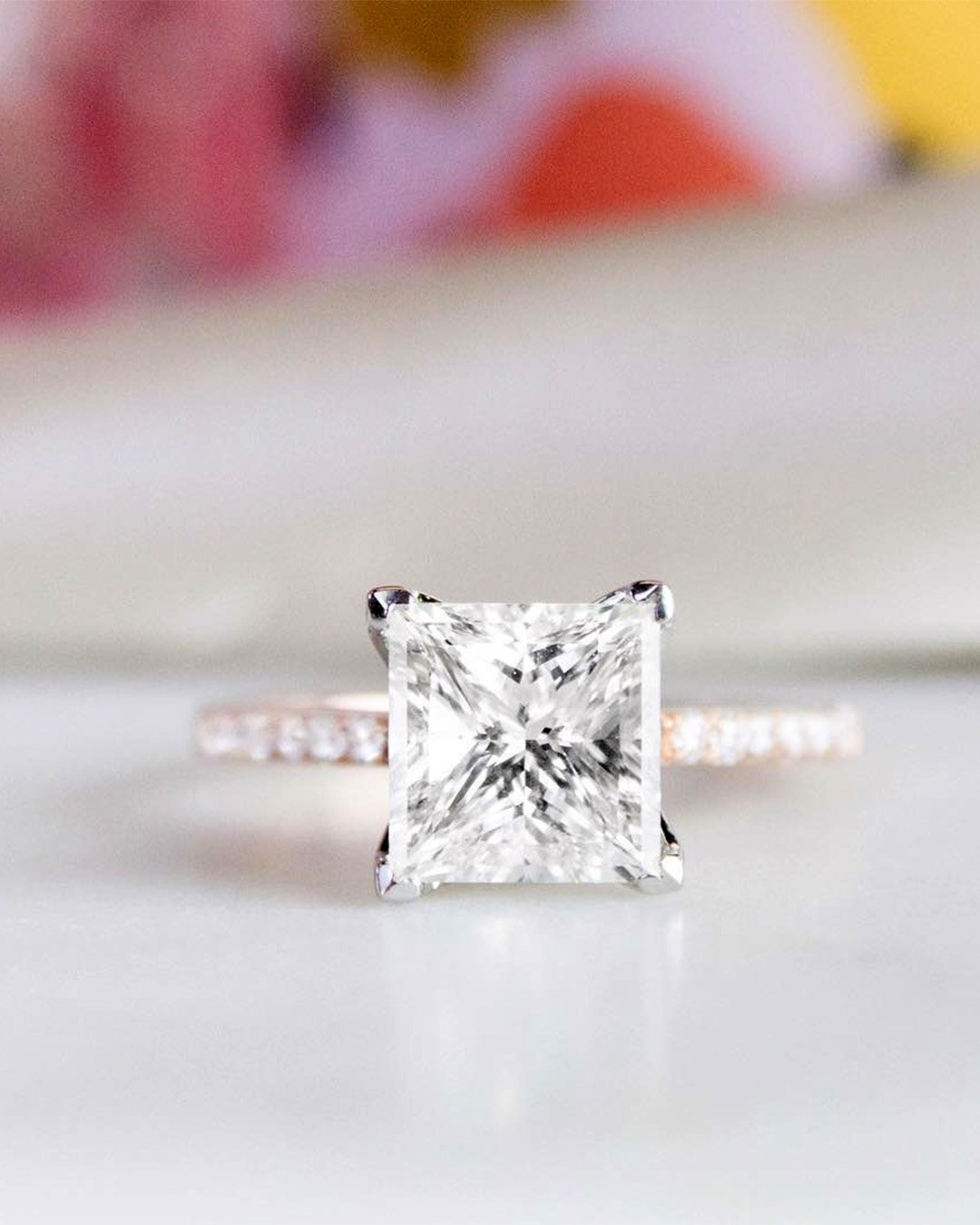 princess cut engagement rings simple engagement ring white gold