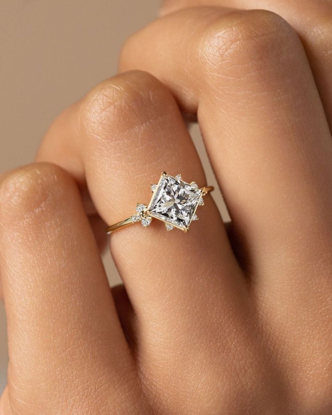 princess cut engagement rings simple ring1