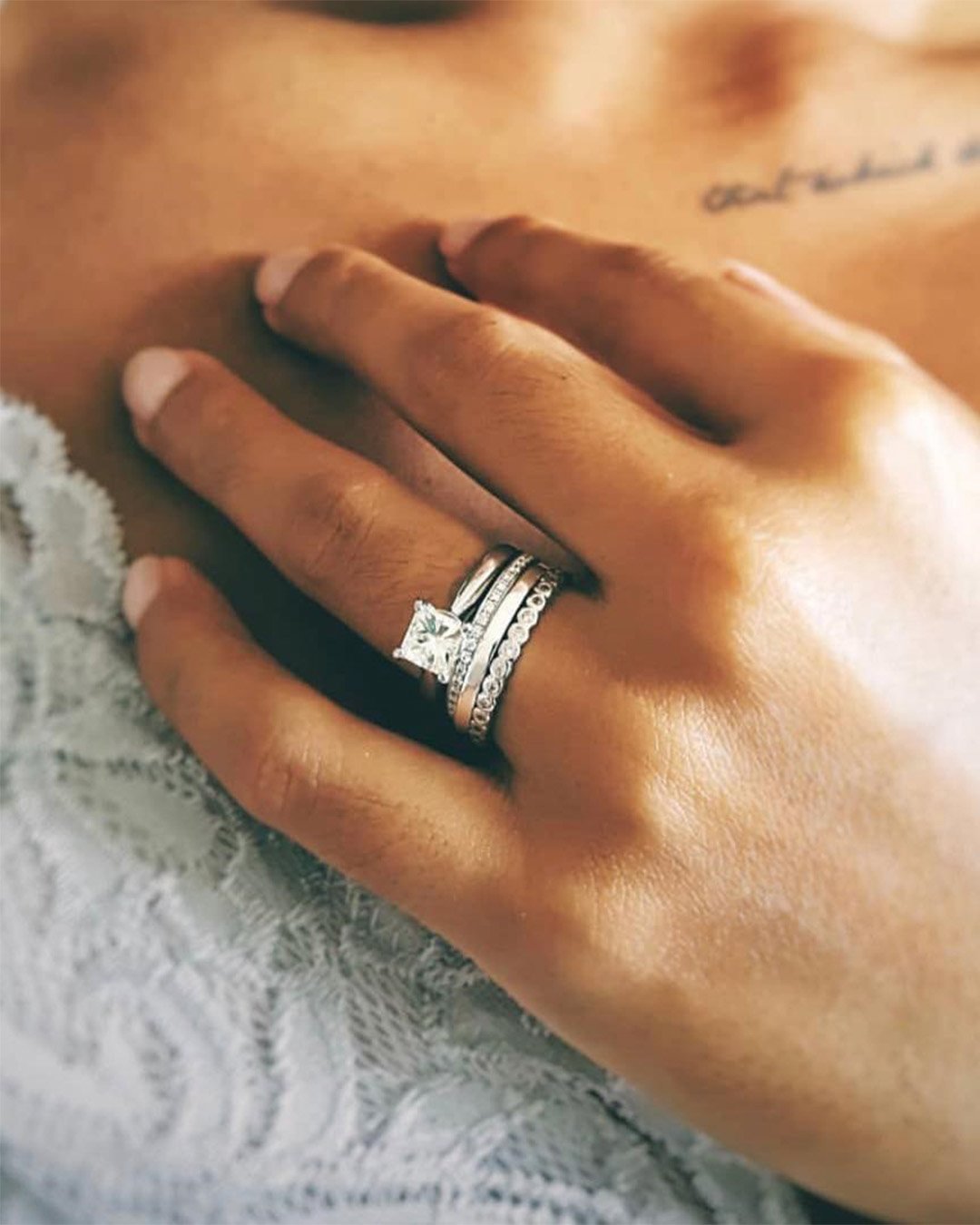 princess cut engagement rings wedding ring sets