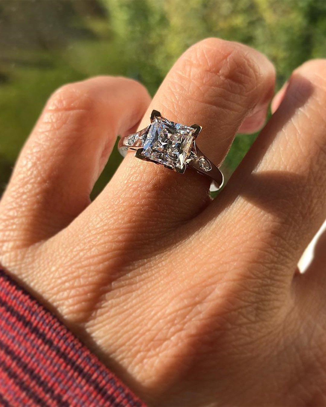 princess cut engagement rings white gold engagement ring unique
