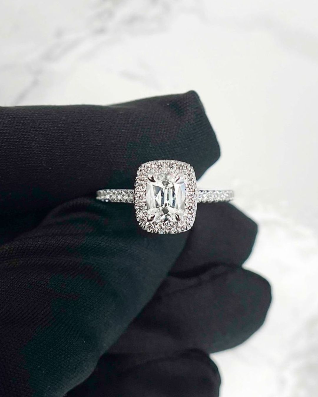 princess cut engagement rings white gold ring2