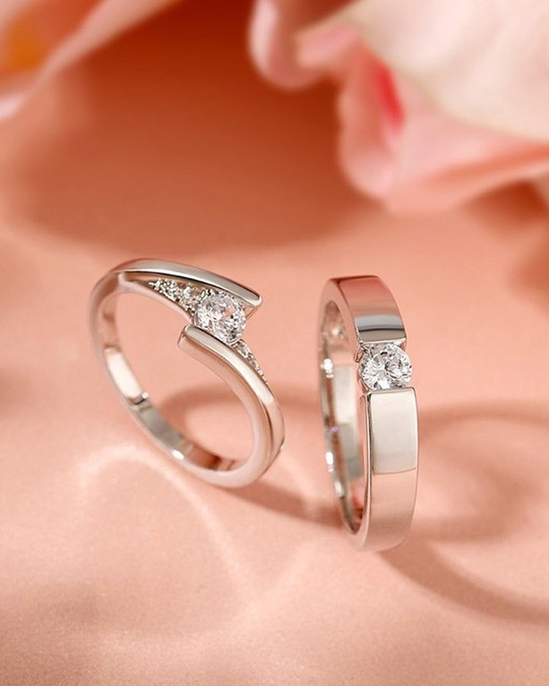 promise rings couple rings silver