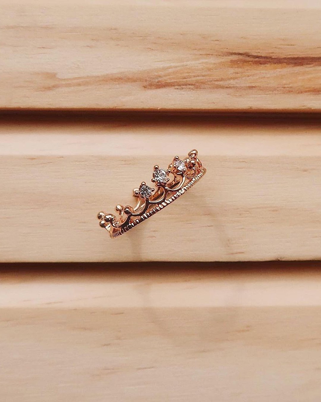 promise rings crown gold ring