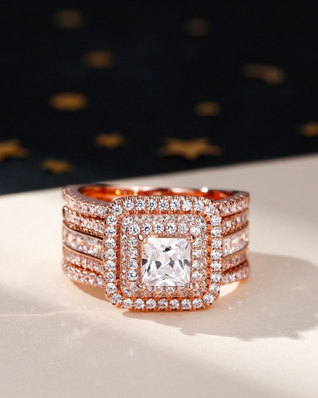rose gold engagement rings diamond rings