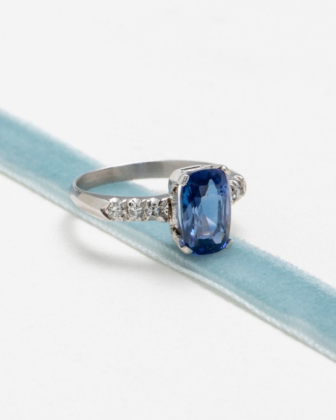sapphire engagement rings pave band rings