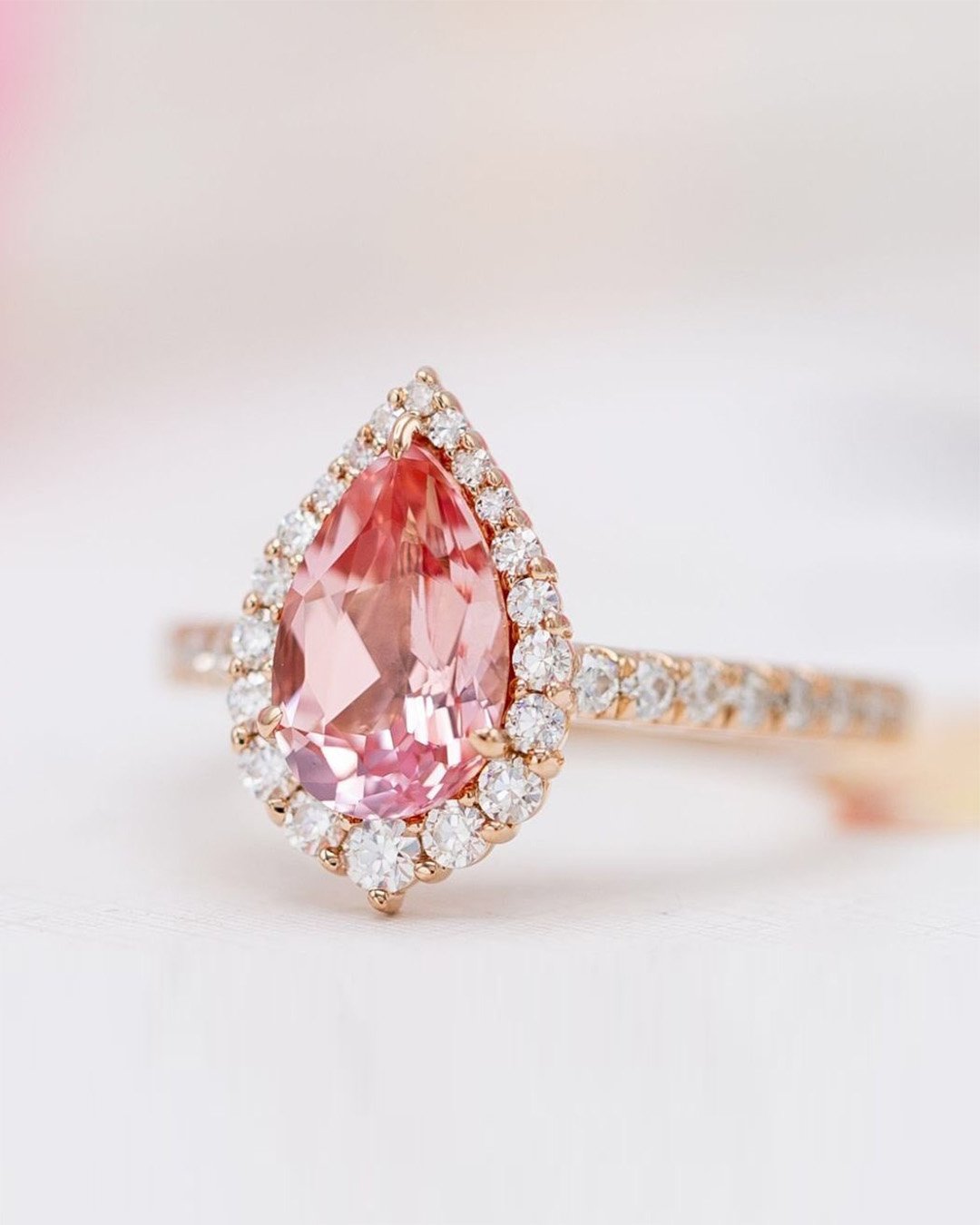 sapphire engagement rings pink sapphire rose gold