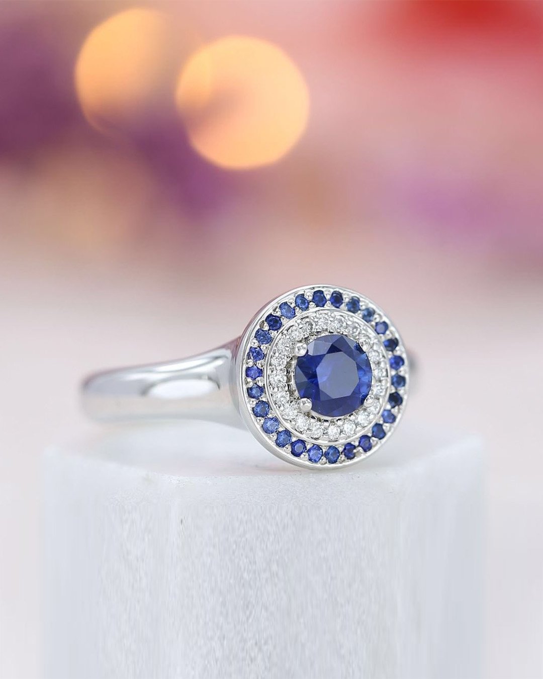 sapphire engagement rings white gold engagement rings