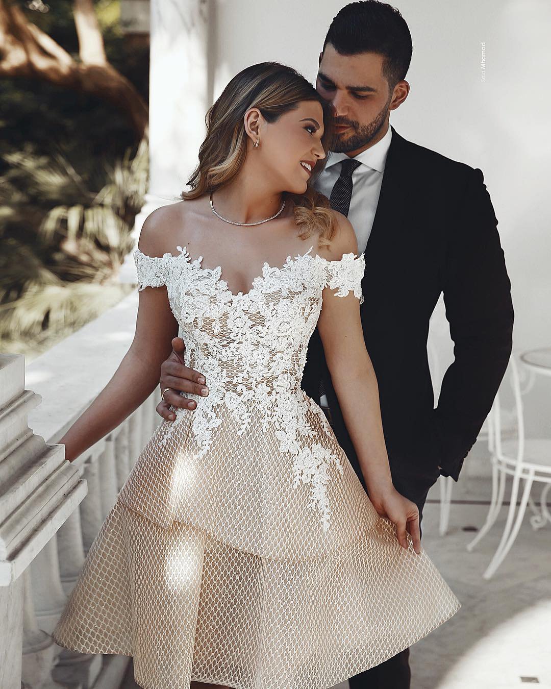 Short Wedding Dress One Shoulder