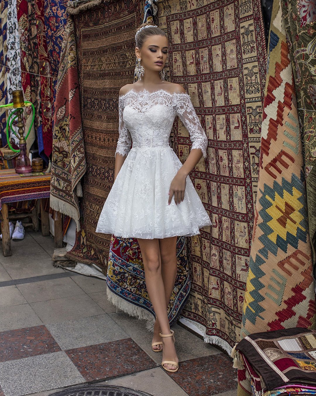 corset long sleeve wedding dress