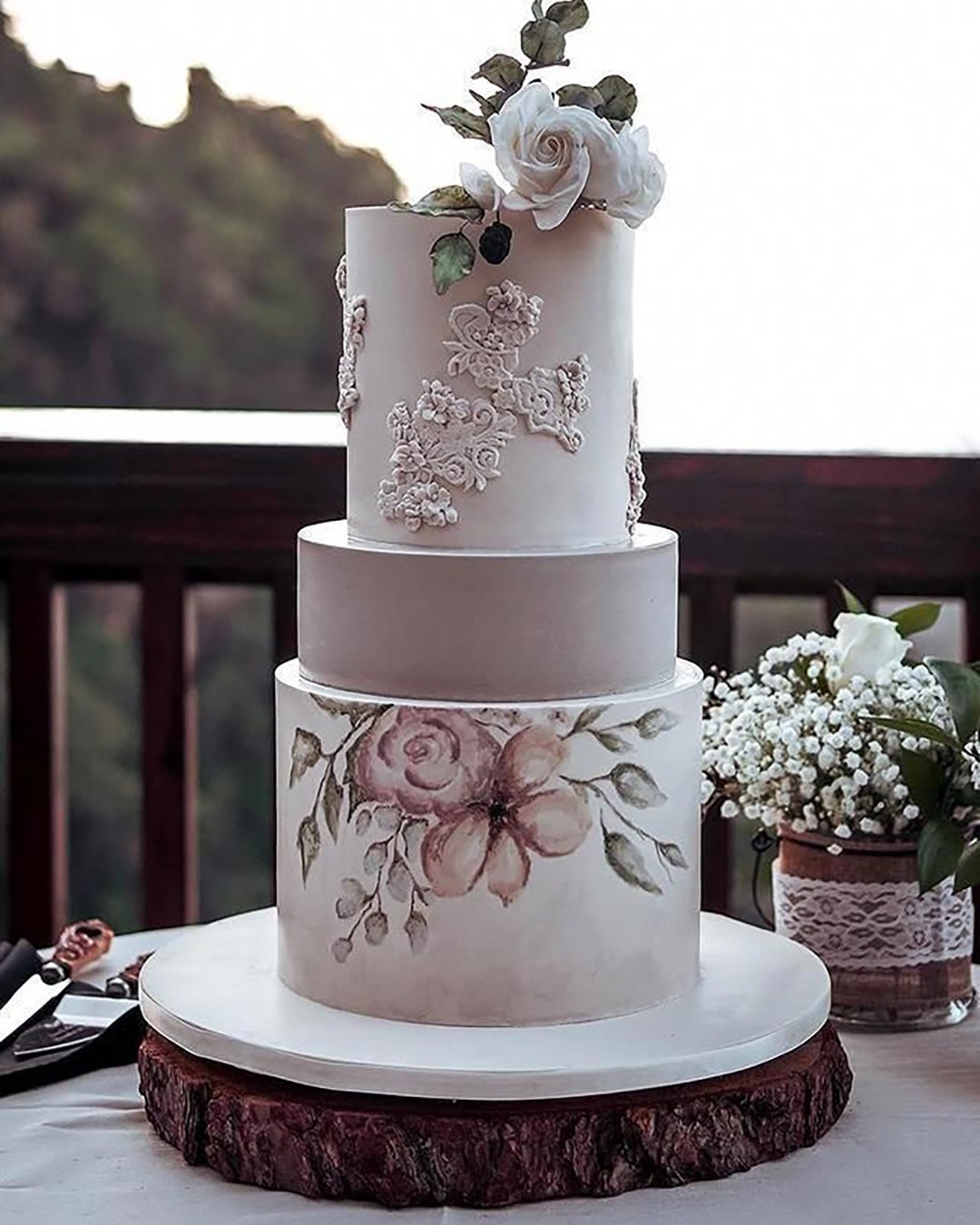 simple elegant chic wedding cakes tender watercolor cake debbiecakeartistry