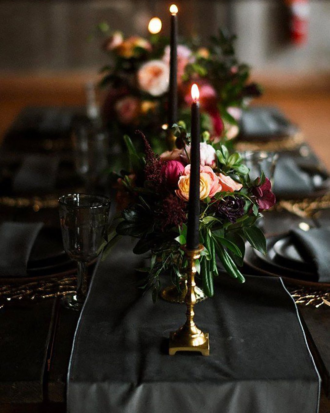 velvet wedding decor black table decoration austinhyler