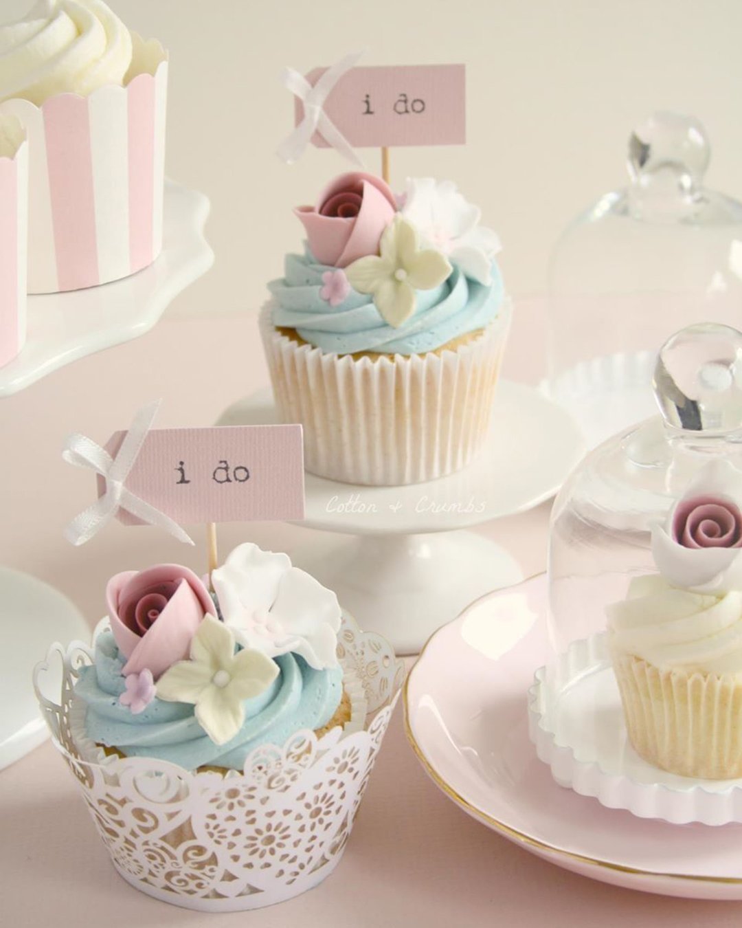 wedding cupcake ideas tender pastel colorols things festive