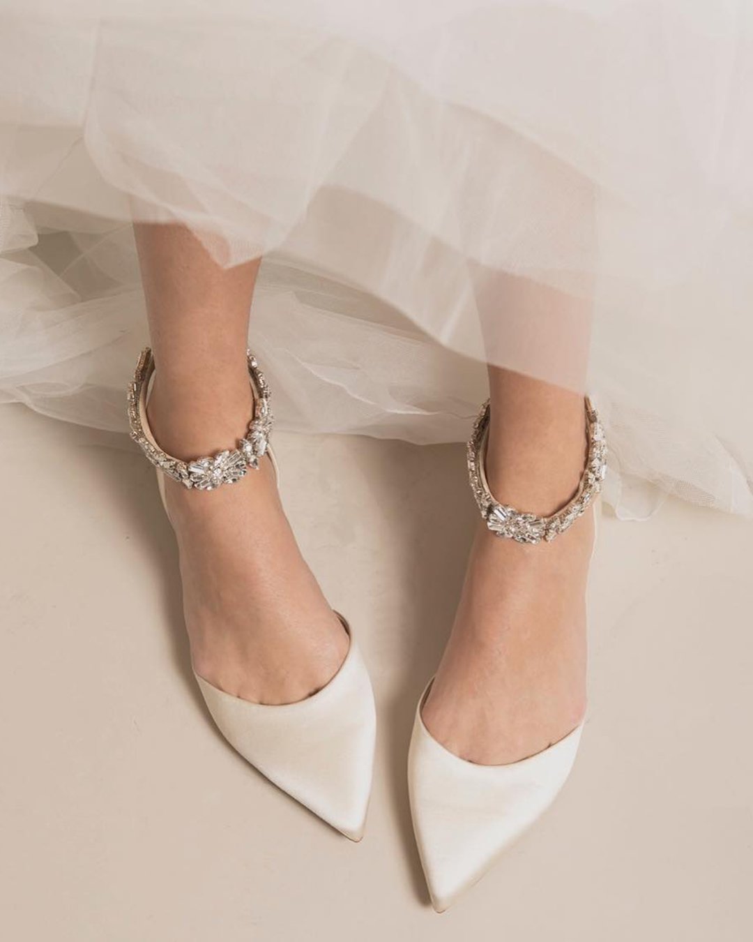 wedding shoes flats comfortable with stones badgley mischka