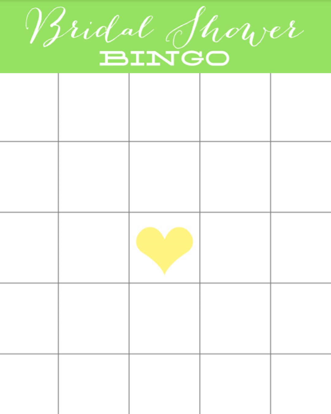 best bridal shower games bingo