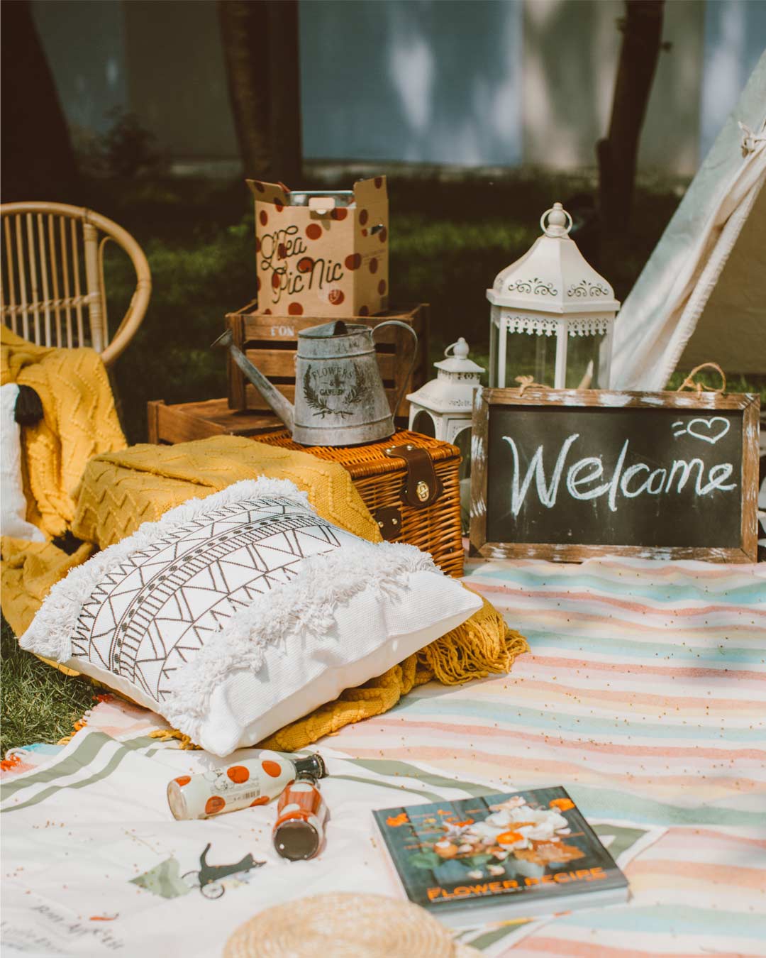 bridal shower party ideas cozy backyard