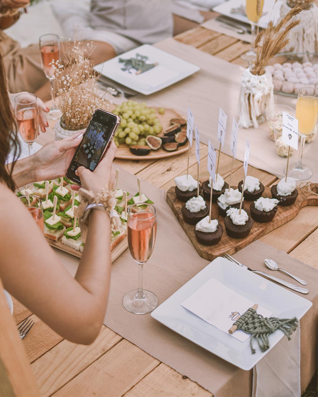 bridal shower party ideas food table decor