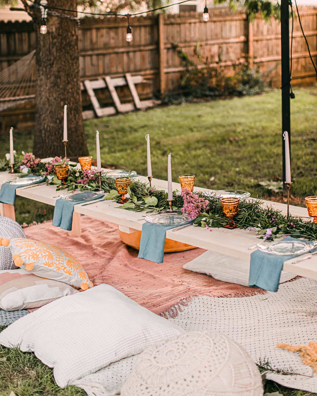 bridal shower party ideas romantic garden table decor flowers centerpiece