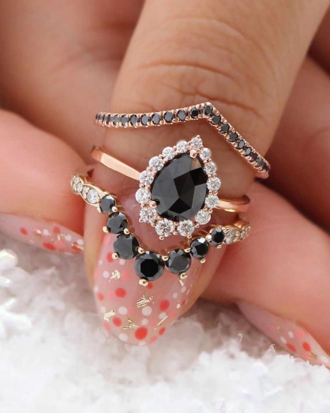 diamond engagement rings black & yellow diamond rings2