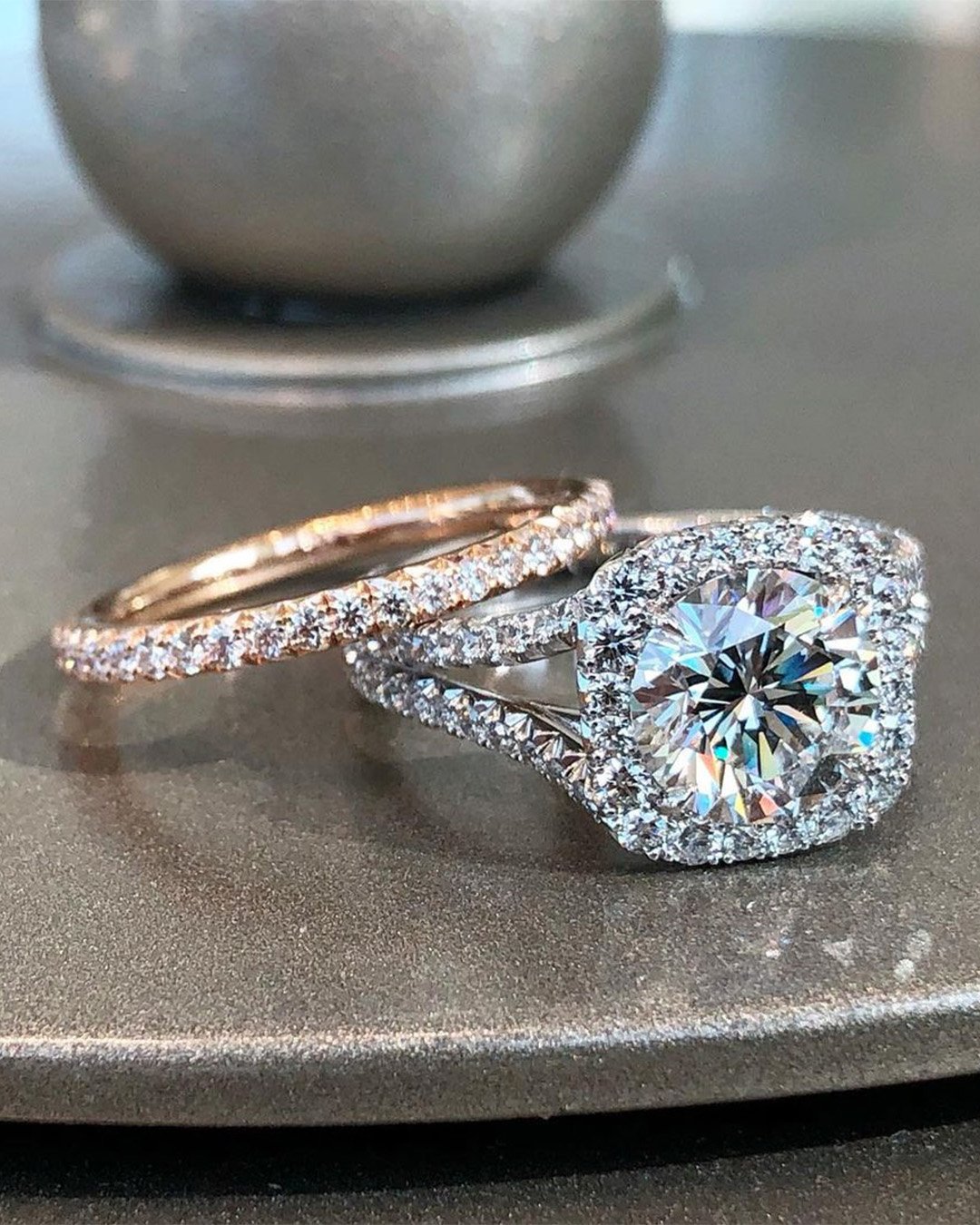 diamond engagement rings halo wedding ring sets