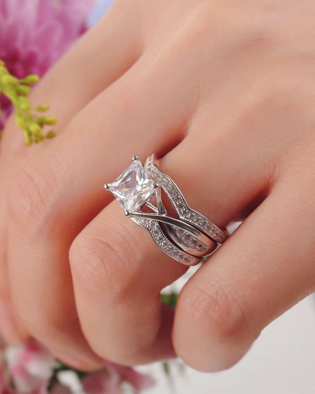 diamond engagement rings princess cut ring