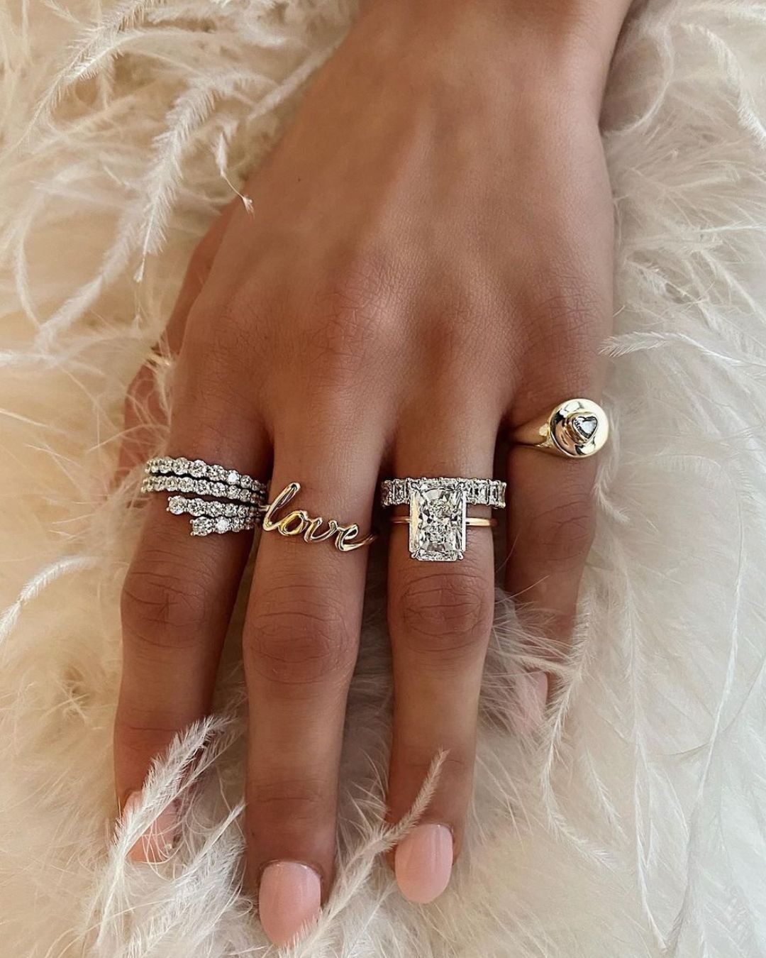 diamond engagement rings set
