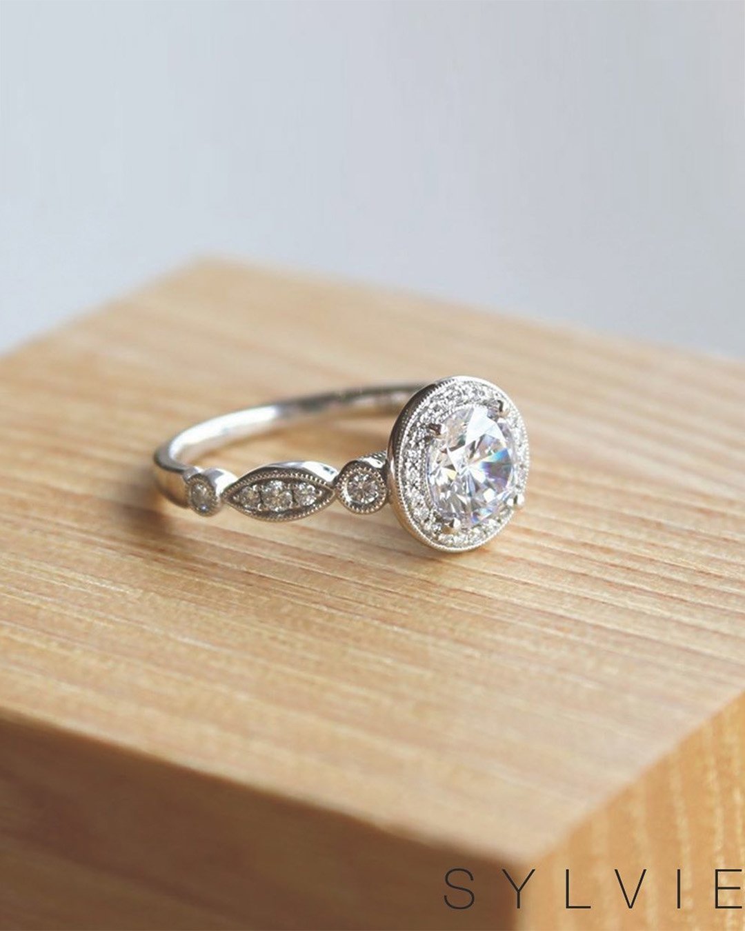 diamond engagement rings vintage halo ring white gold