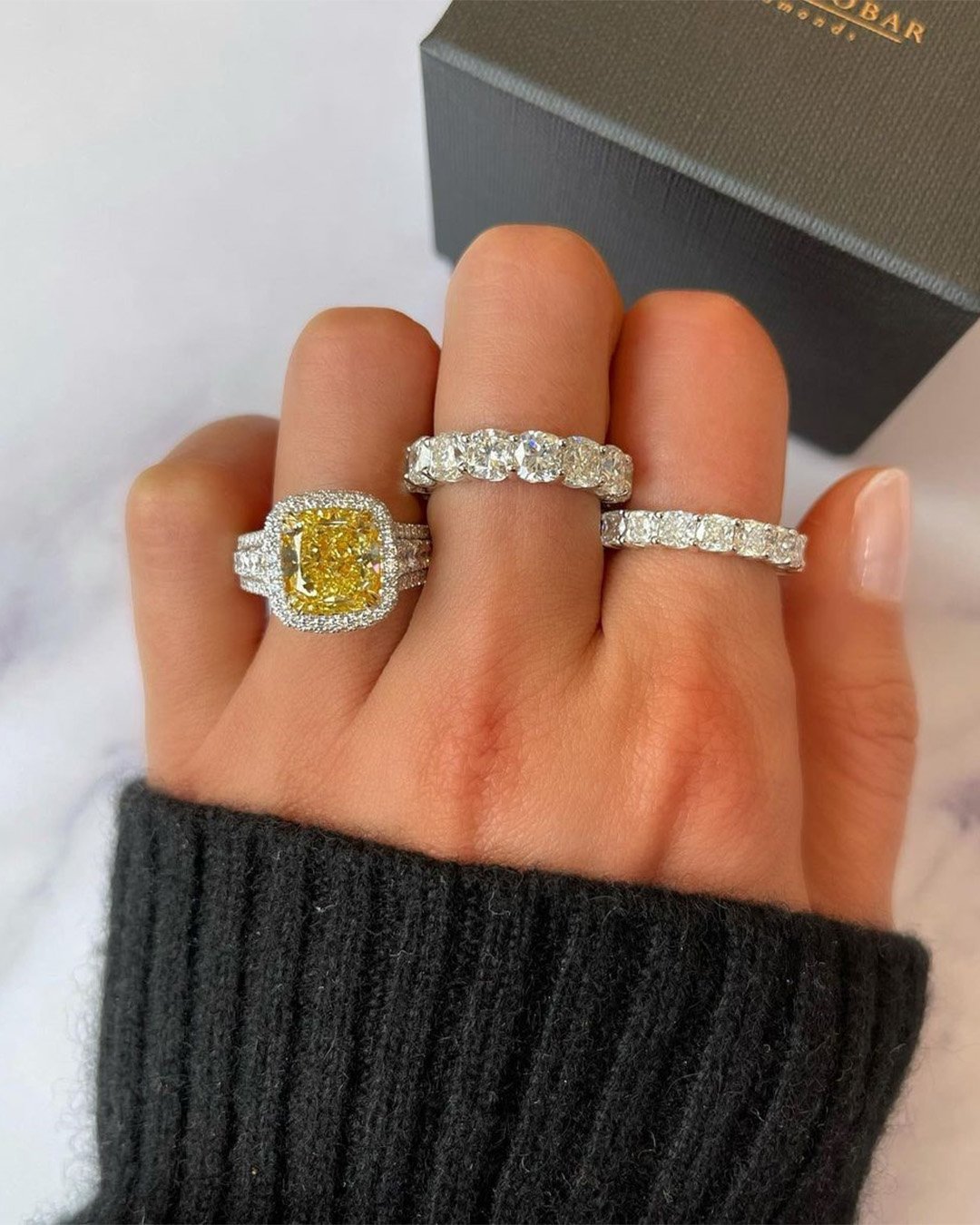 diamond engagement rings wedding set yellow gold