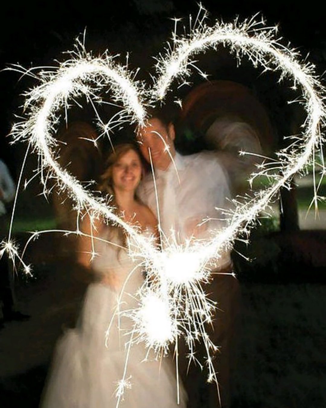 heart wedding photos firework heart capturing the light