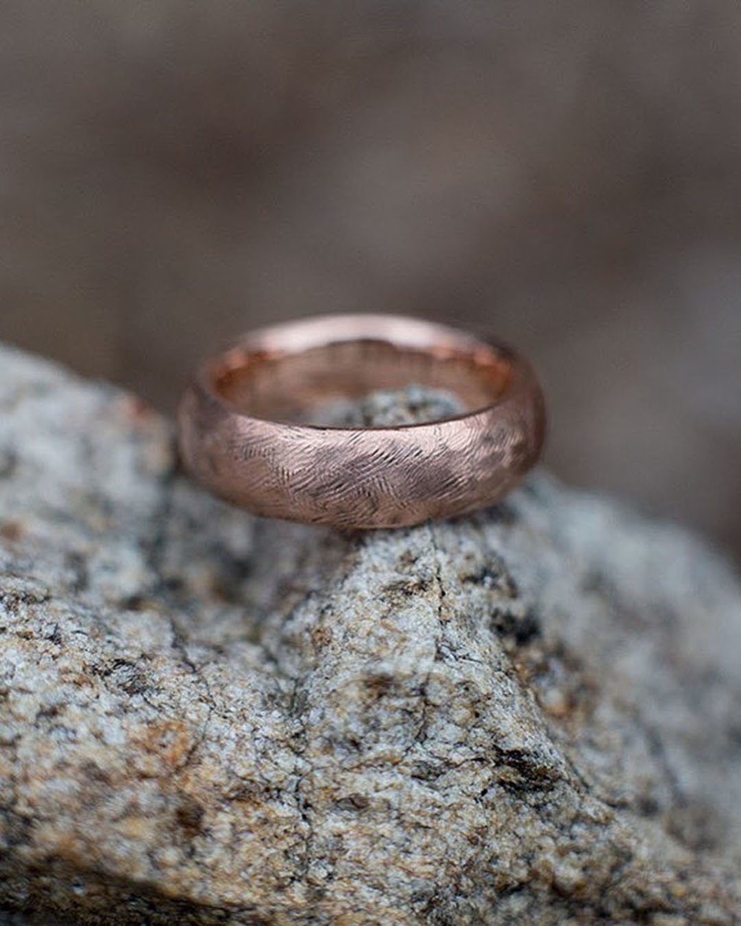 modern wedding rings hand crafted rose gold