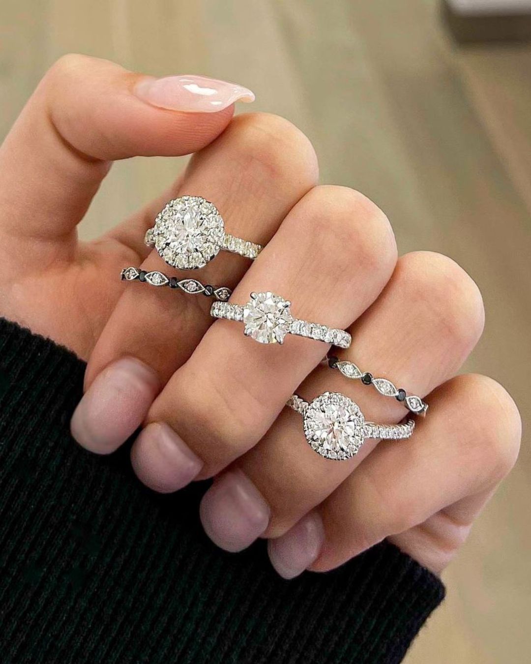 modern wedding rings women white gold rings1