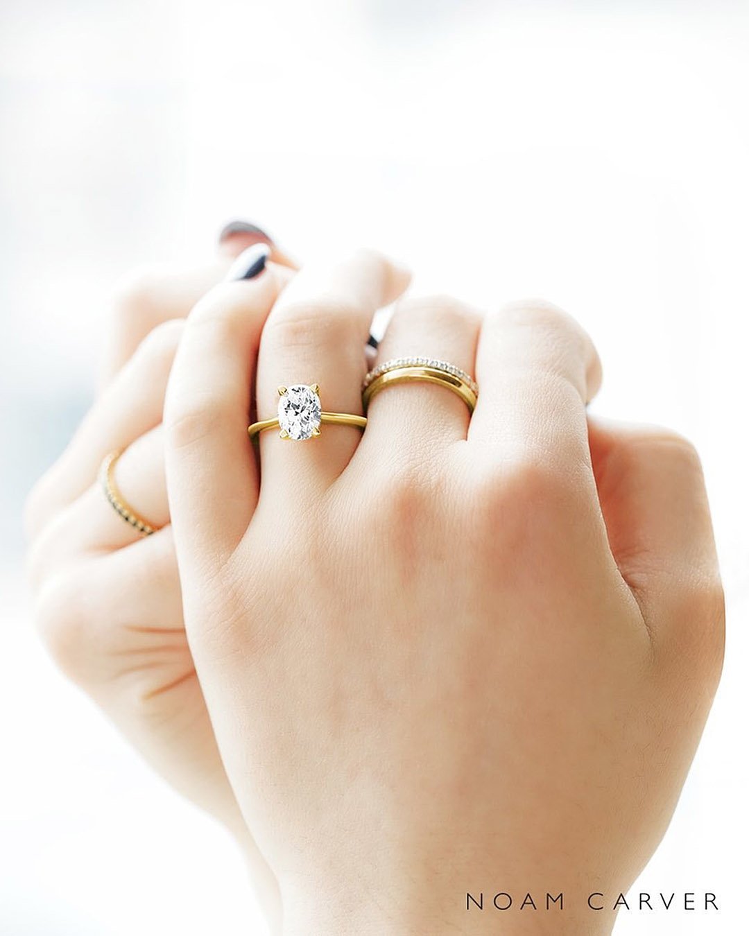 modern wedding rings yellow gold wedding set