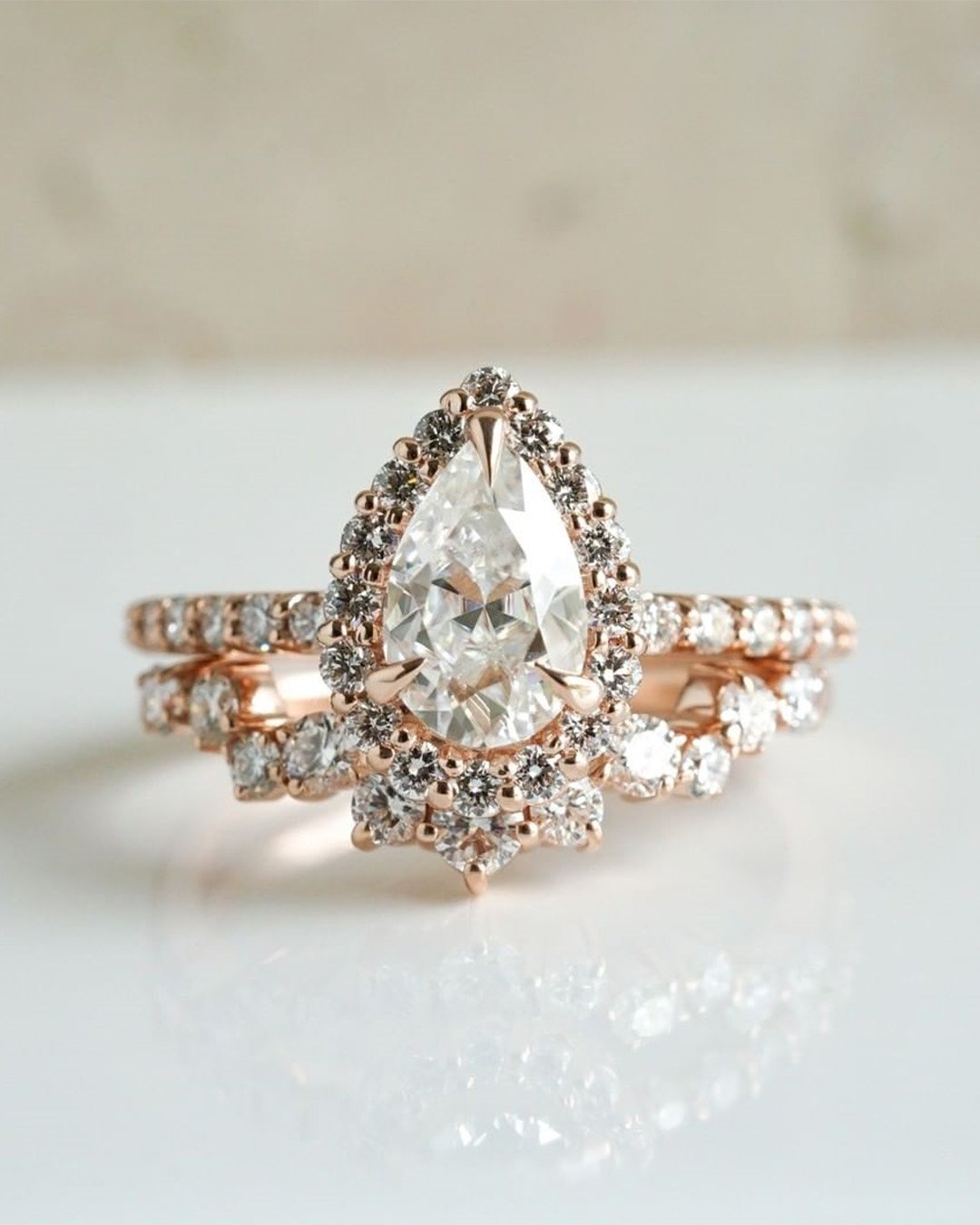 moissanite engagement rings pear shaped rings
