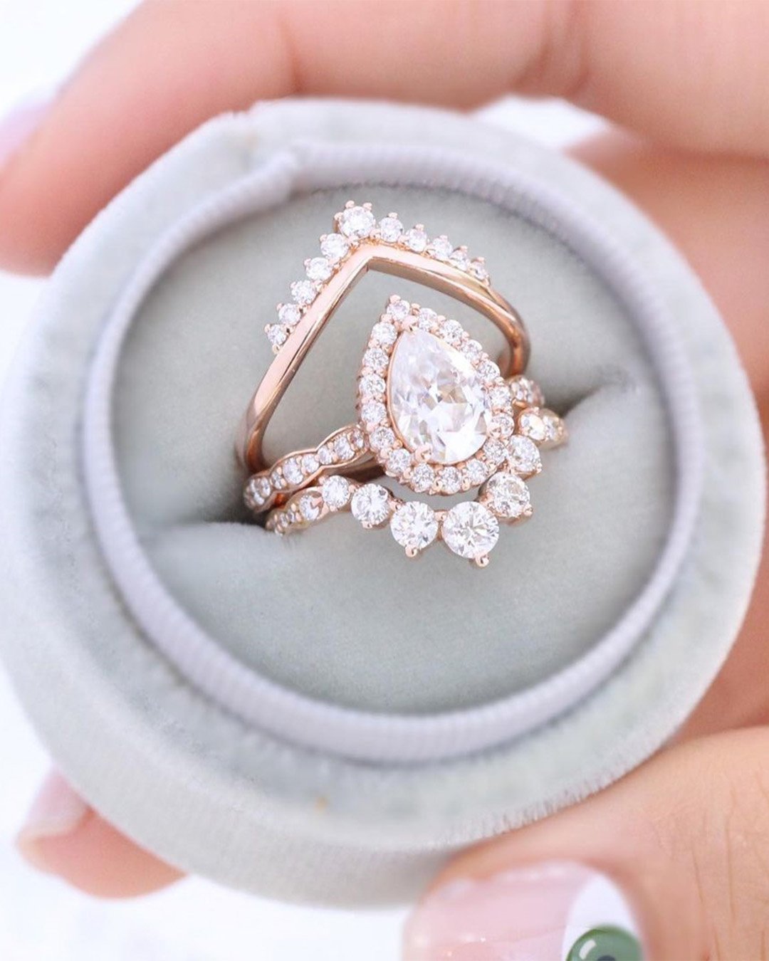 moissanite engagement rings pear shaped rings