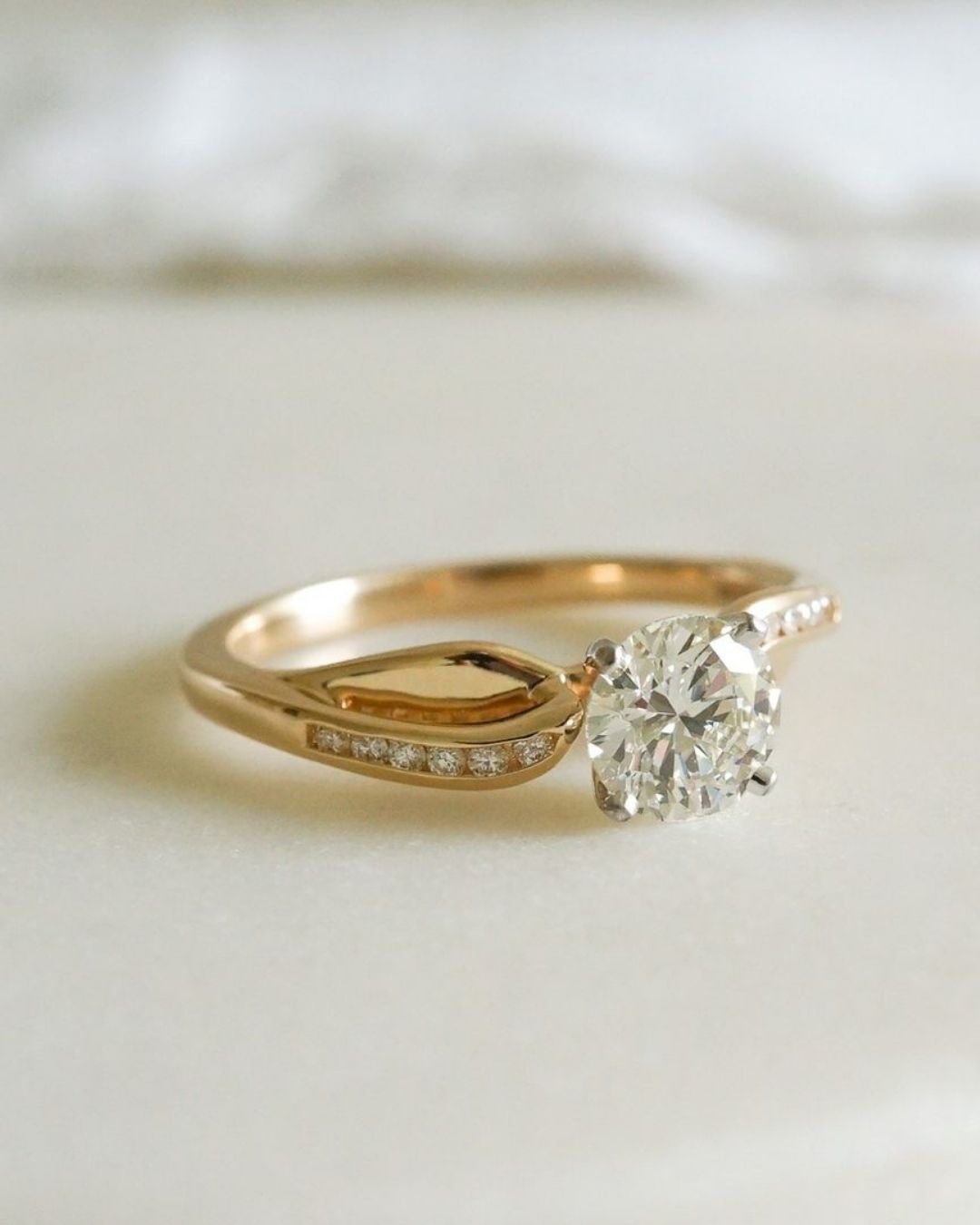moissanite engagement rings solitare stone rings2