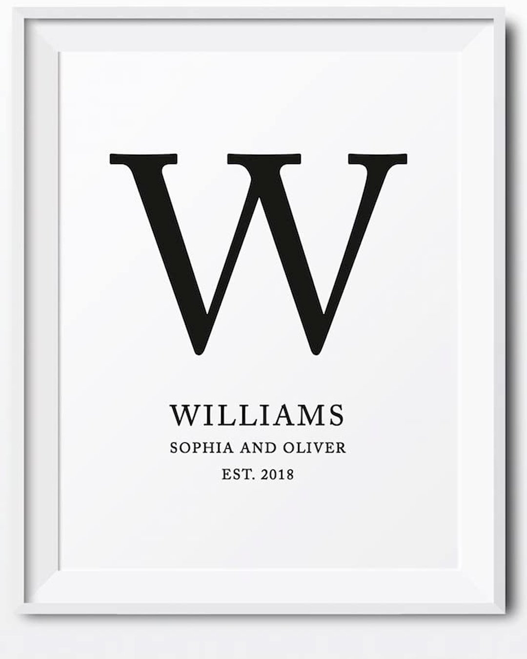 personalized wedding gifts black white sign