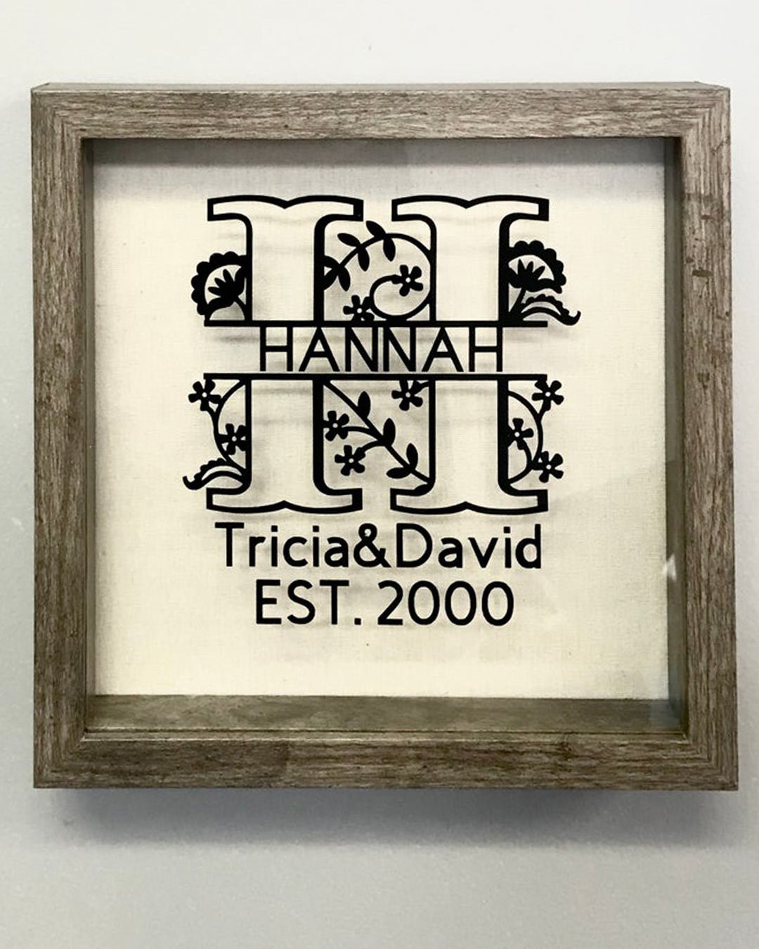 personalized wedding gifts family frame name