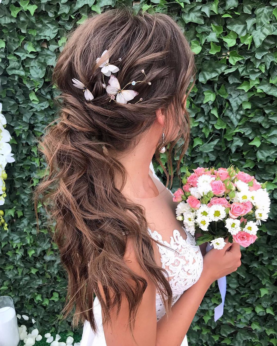 pony tail hairstyles elegant swept on long hair with pins hair_by_zolotaya
