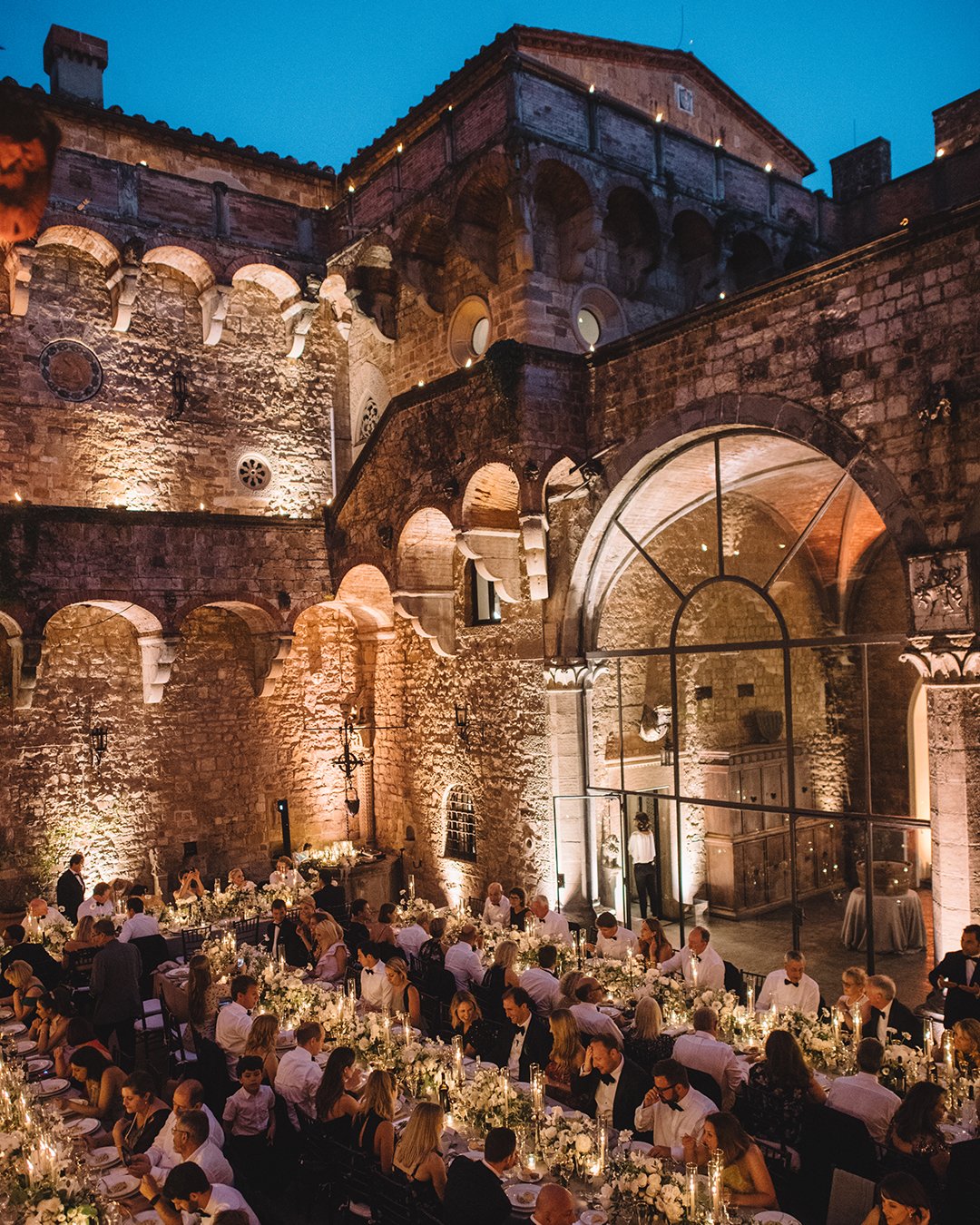 romantic real wedding in florence wedding party