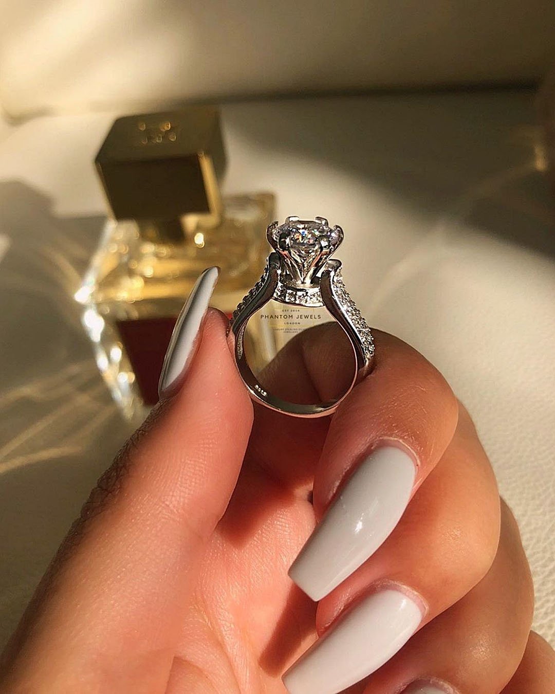unique engagement rings cathedral gold diamond modern