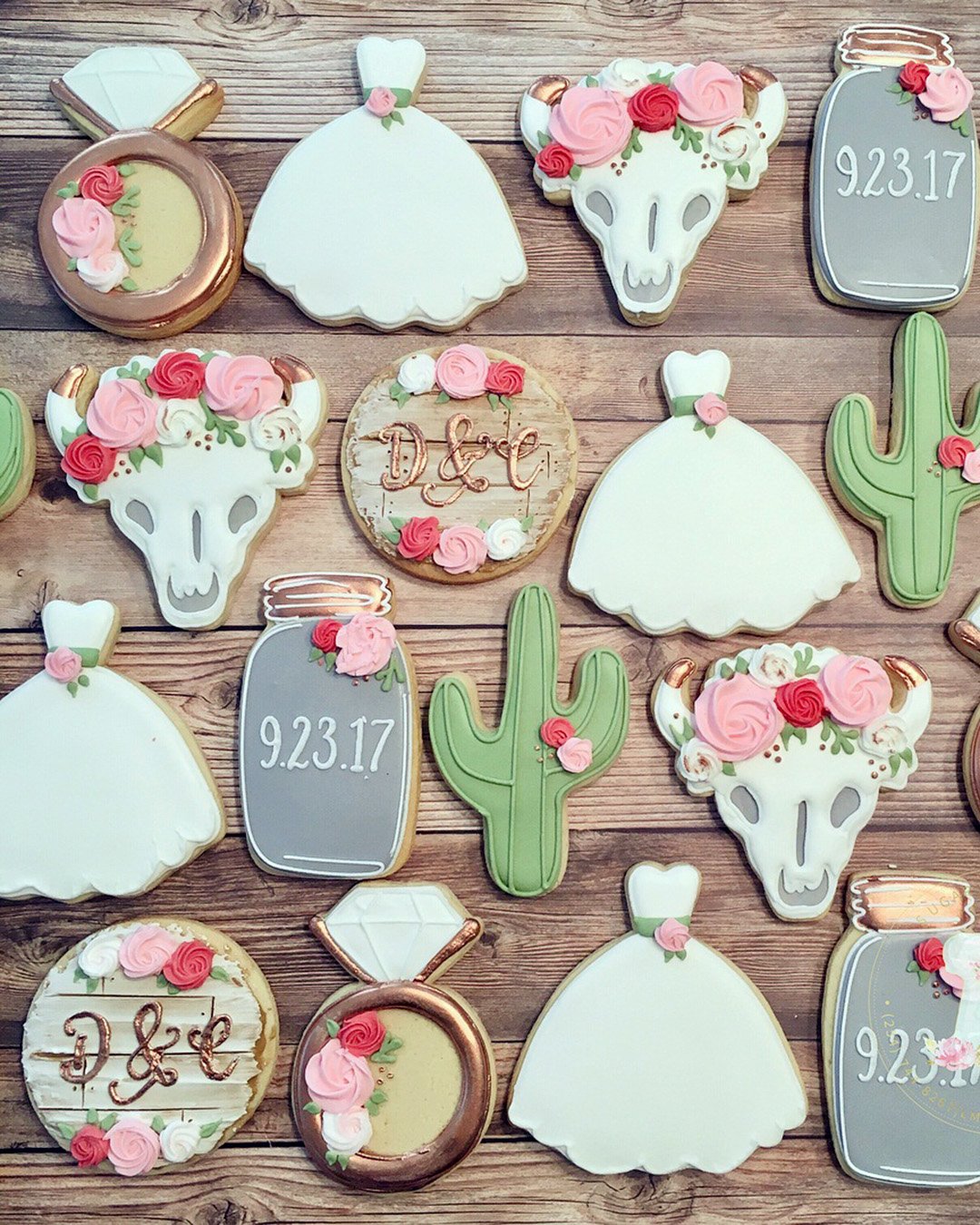 wedding cake cookies shapes for rustic wedding sugarsbyleah