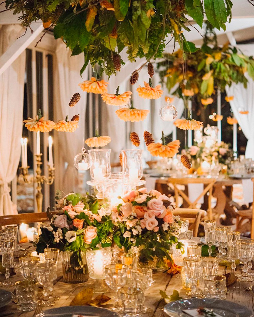 wedding decor trends flowers cones