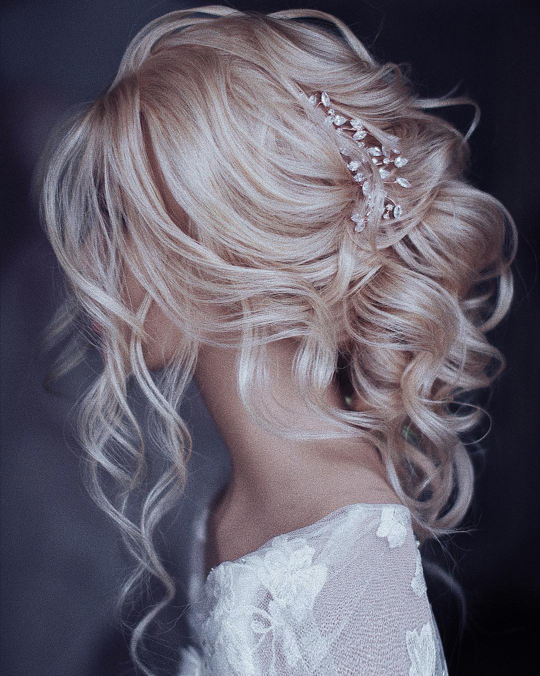 wedding hairstyles for curly hair blonde updo with loose curls ulyana.aster