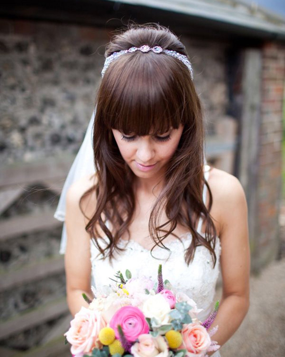 24 Charming Wedding Hairstyles With Bangs | Wedding Forward
