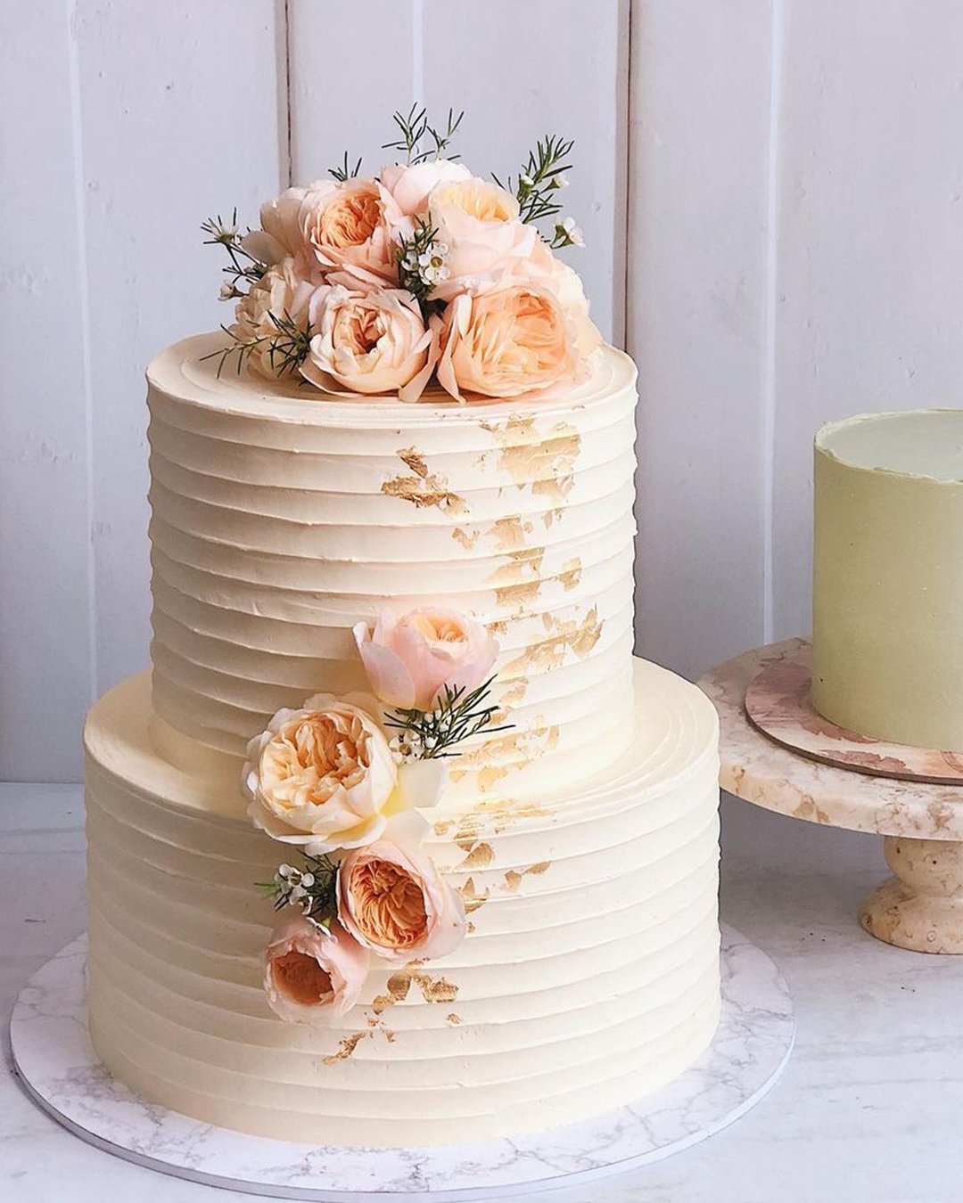 beautiful wedding cakes creamy ruffled with flowers duchess bakes
