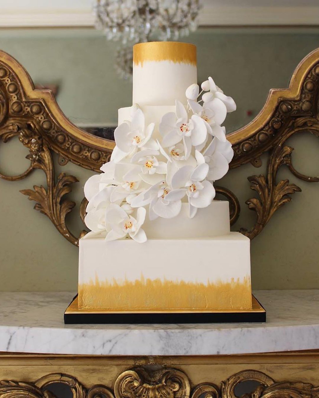 beautiful wedding cakes white modern cascade cakedesignbyhollymiller