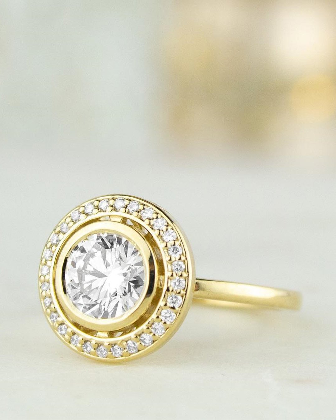 brilliant earth engagement ring vintage ring yellow gold