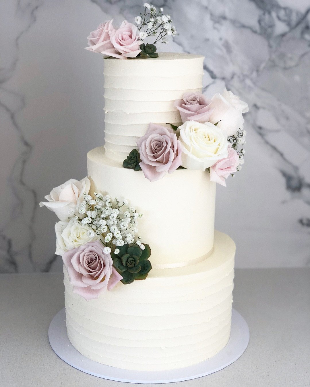 buttercream wedding cakes white frosted cakes